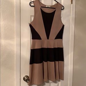 Black and beige cocktail dress